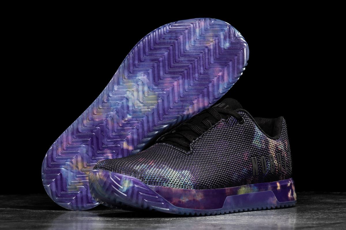 Nobull Superfabric Tie-Dye Women's Trainers Purple Black | Australia (CW7189)